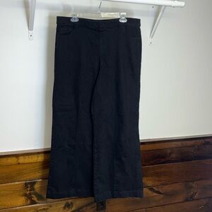 Amazon Black Wide Leg High Rise‎ Elastic Waist Pull On Jeans-  2XL